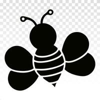 Honey bee or wasp flat icon for apps and websites vector