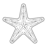 Starfish or sea stars line art icon for apps and websites vector