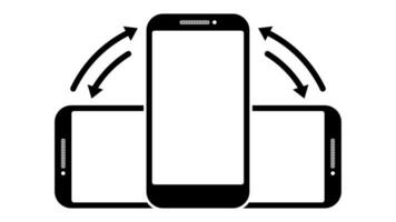 Rotate smart phone icon on a white background. flat design, mobile vector illustration elements for websites or mobile applications.