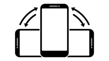 Rotate smart phone icon on a white background. flat design, mobile vector illustration elements for websites or mobile applications.