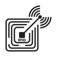 RFID or Radio Frequency Identification icon vector