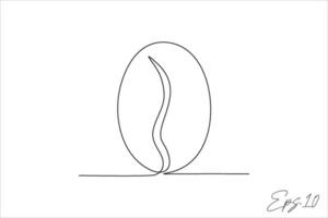 coffee bean continuous line vector illustration