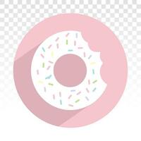 Donuts or doughnut with chocolate sprinkles - flat icon for apps and websites vector