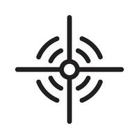 Target icon in vector shape with a white background