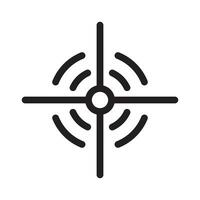 Target icon in vector shape with a white background