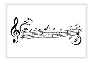 music scale or music note sign or symbol. musical scale icons element vector for banner material, background.