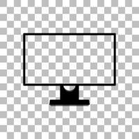 Monitor with a blank and isolated screen with a white background. mock-up template design, vector illustration elements.