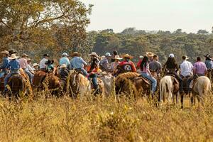 Apore, Goias, Brazil - 05 07 2023 Horseback riding event open to the public photo