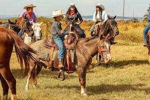 Apore, Goias, Brazil - 05 07 2023 Horseback riding event open to the public photo