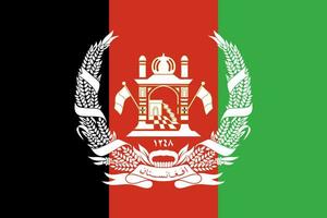 Vector national flag of the Republic of Afghanistan. Banner of an Asian country. Red, black, green symbol of the state