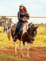 Apore, Goias, Brazil - 05 07 2023 Horseback riding event open to the public photo