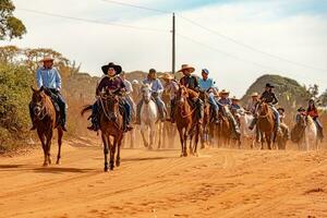 Apore, Goias, Brazil - 05 07 2023 Horseback riding event open to the public photo