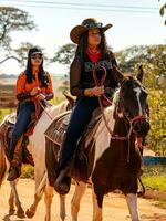 Apore, Goias, Brazil - 05 07 2023 Horseback riding event open to the public photo