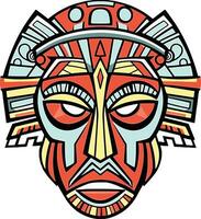 tribal mask vector illustration on isolated background, tribal masks for t-shirt design, sticker and wall art