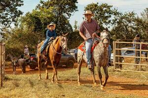 Apore, Goias, Brazil - 05 07 2023 Horseback riding event open to the public photo