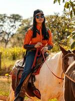 Apore, Goias, Brazil - 05 07 2023 Horseback riding event open to the public photo