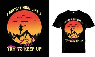 Hiking adventure tshirt design hiking vintage t-shier vector