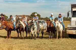 Apore, Goias, Brazil - 05 07 2023 Horseback riding event open to the public photo
