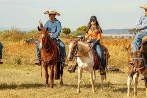 Apore, Goias, Brazil - 05 07 2023 Horseback riding event open to the public photo