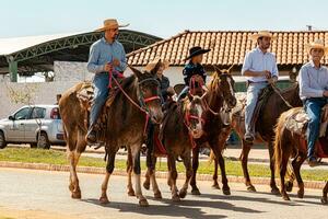 Apore, Goias, Brazil - 05 07 2023 Horseback riding event open to the public photo