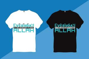 Always put your trust in Allah not in people Islamic T Shirt vector