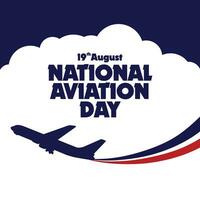 Happy National Aviation Day vector