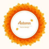 Autumn frame design template vector