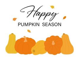 Happy pumpkins background vector