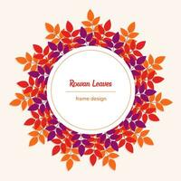 Rowan frame design template vector