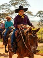 Apore, Goias, Brazil - 05 07 2023 Horseback riding event open to the public photo