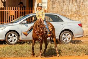 Apore, Goias, Brazil - 05 07 2023 Horseback riding event open to the public photo