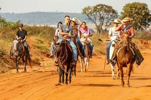 Apore, Goias, Brazil - 05 07 2023 Horseback riding event open to the public photo