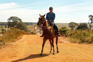 Apore, Goias, Brazil - 05 07 2023 Horseback riding event open to the public photo