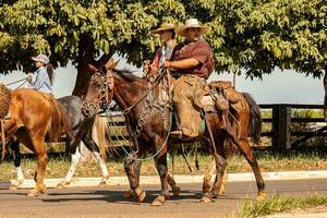 Apore, Goias, Brazil - 05 07 2023 Horseback riding event open to the public photo