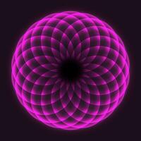 Mathematical symbol. Mandala design. Flower of Life. Sacred Geometry. Pattern of rotating circles. Balance and harmony. vector