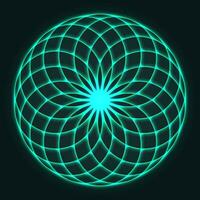 mandala diseño. flor de vida. sagrado geometría. modelo de giratorio círculos matemático símbolo. equilibrar y armonía. vector ilustración.