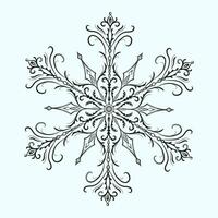 Snowflake for Christmas and New Year's design vector