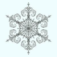 Snowflake for Christmas and New Year's design vector