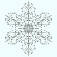 Snowflake for Christmas and New Year's design vector