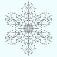 Snowflake for Christmas and New Year's design vector