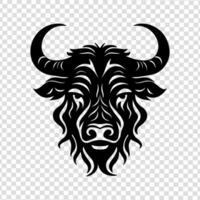 head logo animal, minimalized, vector, black and white, white background vector