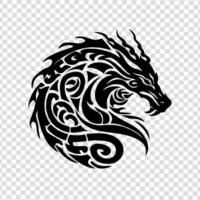 head logo animal, minimalized, vector, black and white, white background vector