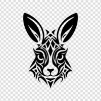 cabeza logo animal, minimizado, vector, negro y blanco, blanco antecedentes vector