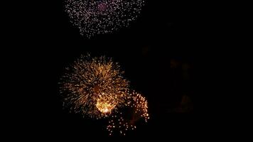 Colorful of fireworks at Victory Day, Novosibirsk, Russia video