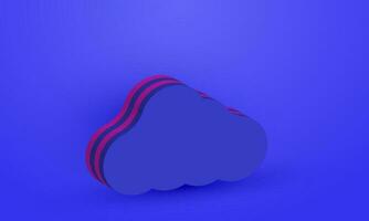 unique 3d style cloud concept sign icon trendy symbols isolated on background vector