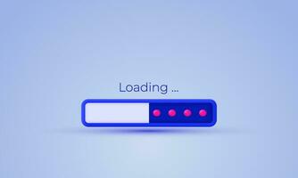 illustration loading bar vector icon 3d  symbols isolated on background