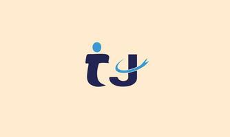 TJ, JT, T, J abstract letters logo monogram vector