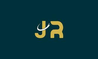 JR or  RJ letter alphabet logo design in vector format.