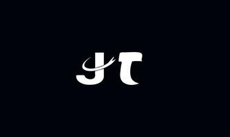 TJ, JT, T, J abstract letters logo monogram vector