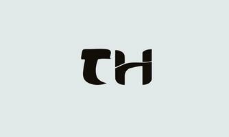 T H TH Initial logo template vector